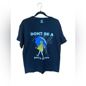 Men’s Gildan Don’t Be A Salty B Black Short Sleeve Graphic T Shirt Sz Large